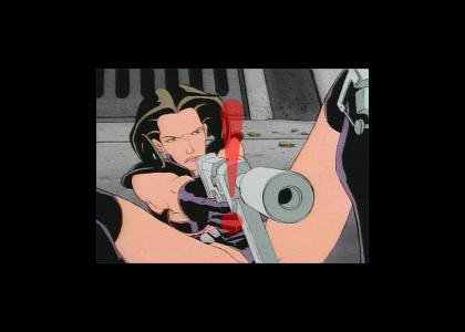 Aeon Flux does not wear pants!