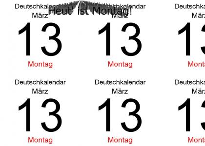 German calendar says...