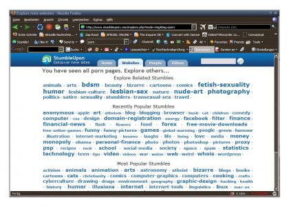Stumble upon is (not) for porn