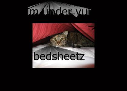 im under yur bedsheetz