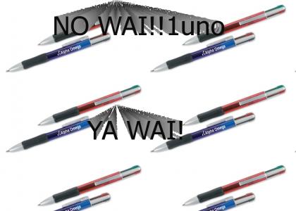 4 colors, 1 pen? NO WAI!