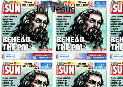 Jesus plots to behead Harper