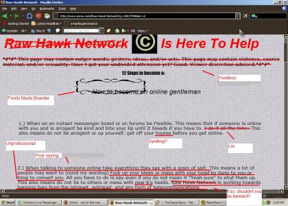 GRADED Raw Hawk Network Help page