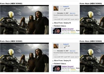 Tha Frusc ruins Serjery's video by using similar keywords so his related videos are "epic owned", so KoRn is