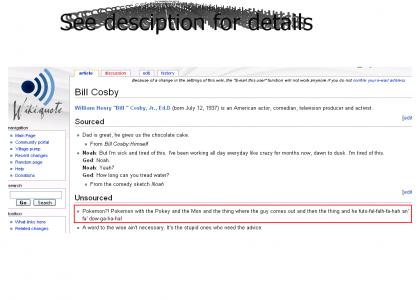 Cosby's New Wikiquote (update 1)
