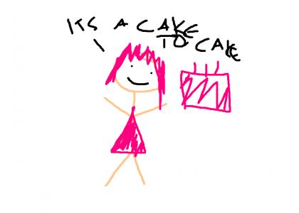i made a cake one