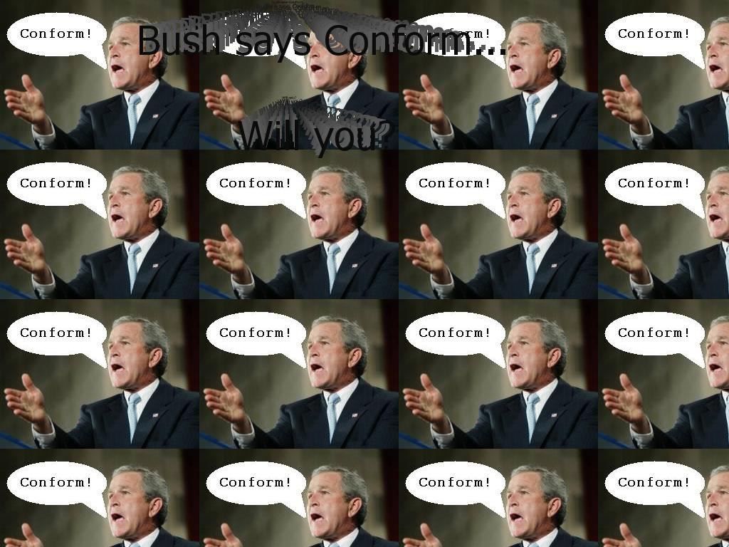 Bushsaysconform