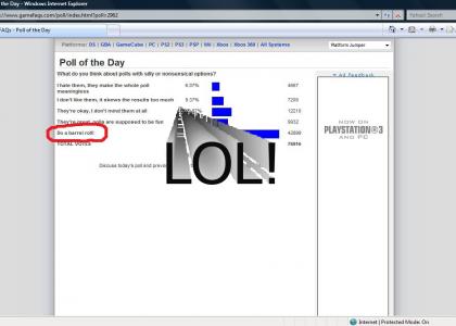 Gamefaqs poll does a barrel roll