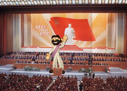 Balloon Jesus addresses Soviet Union