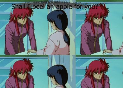 Kurama Peels an Apple
