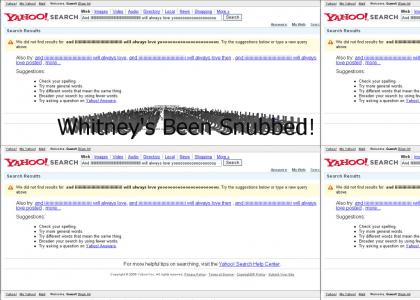 Yahoo! doesn't care for Whitney Houston