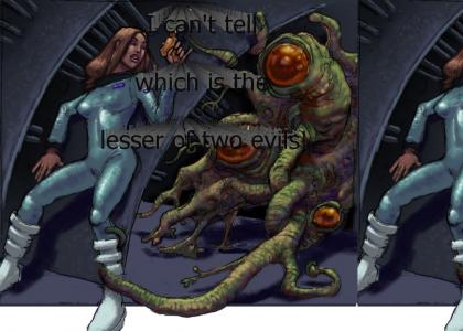 Gelatinous Space Monster versus Exgirlfriend