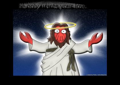 Jesus Zoidberg wants a hug!