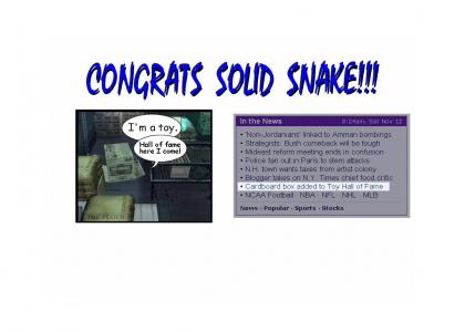 Congrats Solid Snake