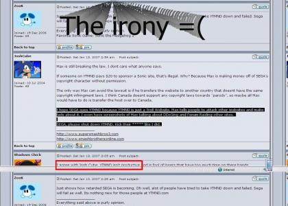 lol, sega forums (=( irony)