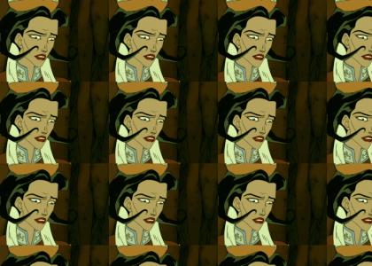 Aeon Flux doesn't change facial expressions