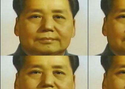Chairman Mao stares into your soul.