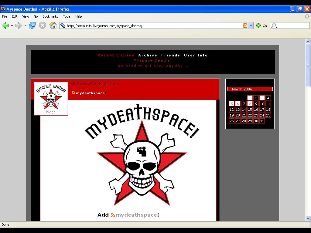 myspacedeath