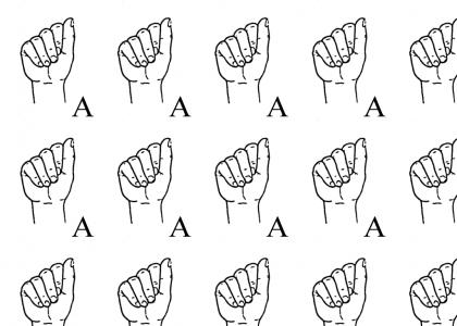 american sign language.