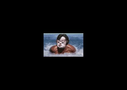 Brian Peppers Goes Swimming