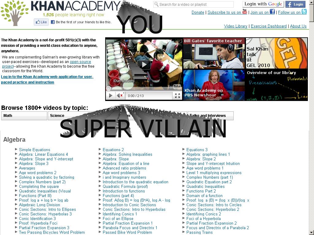 KhanAcademyForVillains