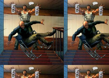 Why Professor X threw HIMSELF down the stairs...