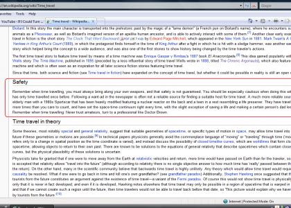 WIkipedia Time Travel