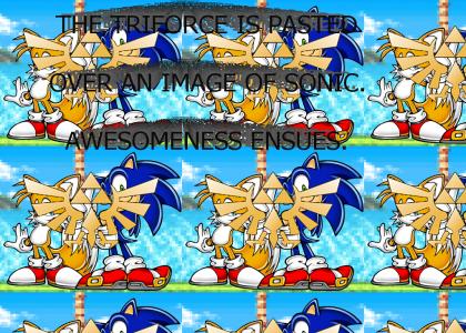 Guys, I Pasted A Triforce Over Sonic