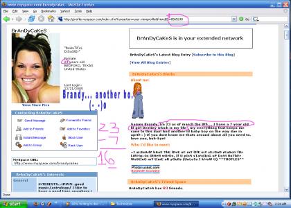 Brandy, the 16 year old myspace whore