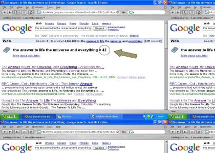 Google knows the answer to Life, the Universe, and Everything
