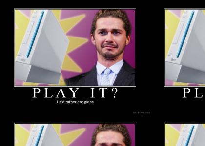 Shia Lebouf Does Not Enjoy The Wii