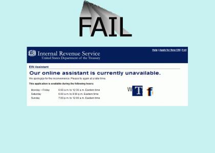 IRS online services are closed for the evening... unfunny