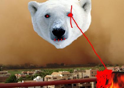 Evil Polar Bear In A Sandstorm