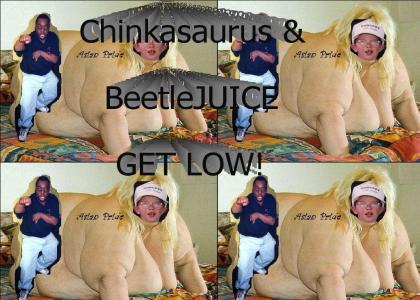 Chinkasaurus gets low with Beetle Juice
