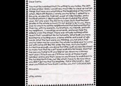 Jolly letter to Saint Nick