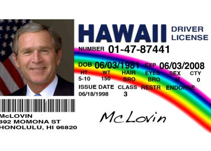 george bush is...mclovin!?!!?