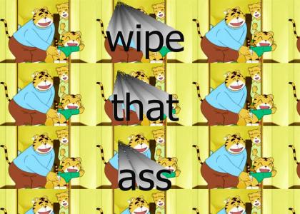 cartoon tiger ass wipe