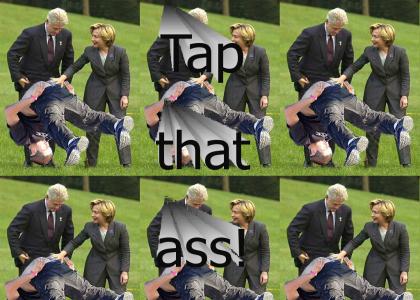 Clinton gets some booty