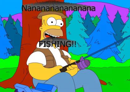 Homer fishing Simpsons