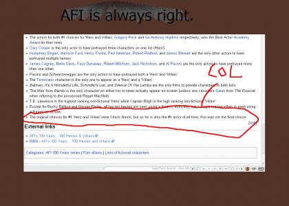 Chuck owns the AFI