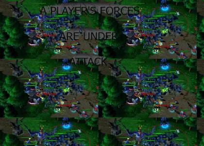 A PLAYER'S FORCES ARE UNDER ATTACK