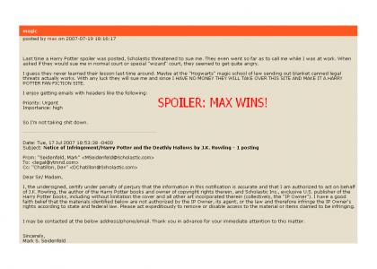 SPOILER: MAX WINS