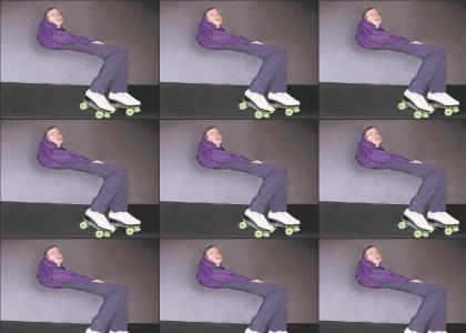 Hawking's got roller skates