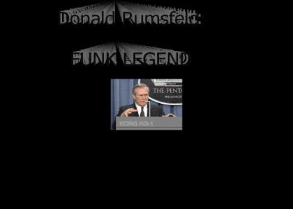 Rumsfeld rocks the keyboard and talkbox