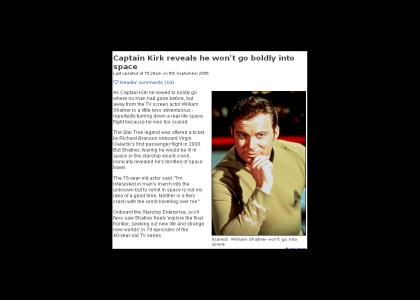 Shatner FAILS at Space.