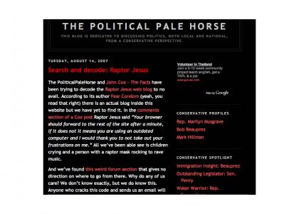 Political Pale Horse Pwn'D!