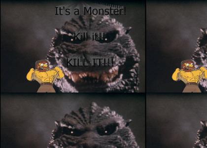 Godzilla vs Groundskeeper Willie