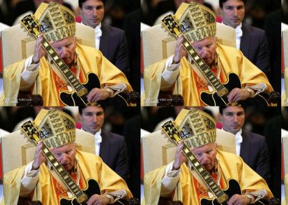 Pope loves to rock out!