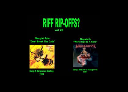 Riff Rip-Offs Vol 29 (Mercyful Fate v. Megadeth)