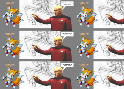 Picard teaches Tails how to do artwork